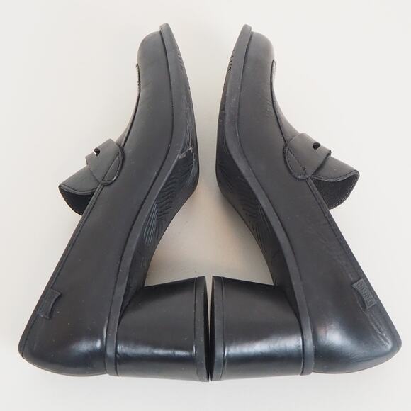 Camper Kiara Black Penny Leather Loafers Chunky Heel Women's EU 40 US 9 - Picture 10 of 12